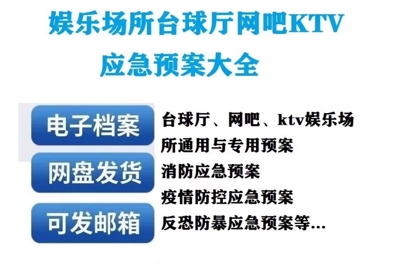 娱乐场所台球厅网吧KTV消防疫情防控综合应急预案-1